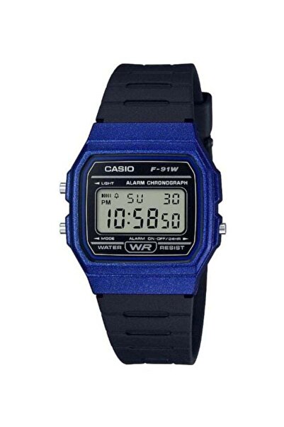 Casio Men's Resin Digital Watch F-91WM-2ADF - 35 mm - Black/Blue