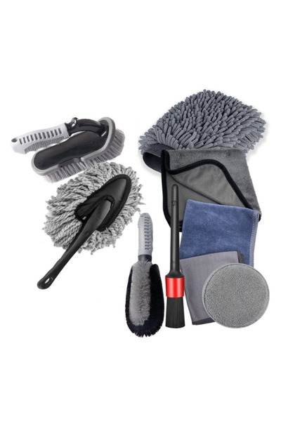 Zippi Set 9 Piese pentru Spălat Auto – Perii, Lavete și Accesorii din Microfibră
