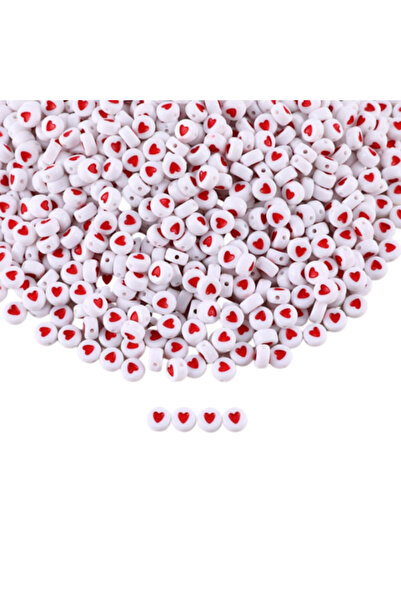 BAGGI Red Heart Beads Round