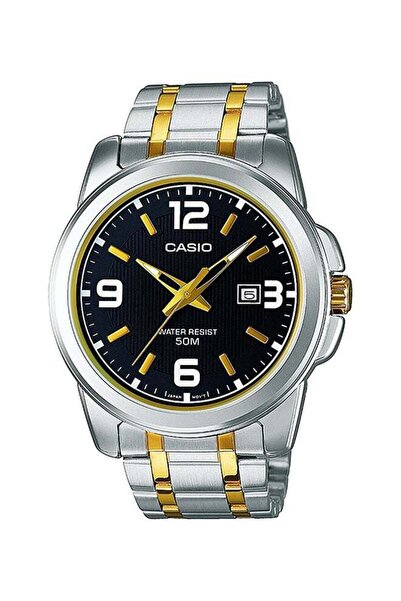 Casio Men's Enticer Analog Watch MTP-1314SG-1AV - 45 mm - Silver/Gold