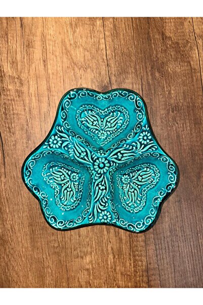 MUGUSA HEDİYELİK وعاء تقديم من السيراميك الصيني المصنوع يدويًا بنمط منقوش على...