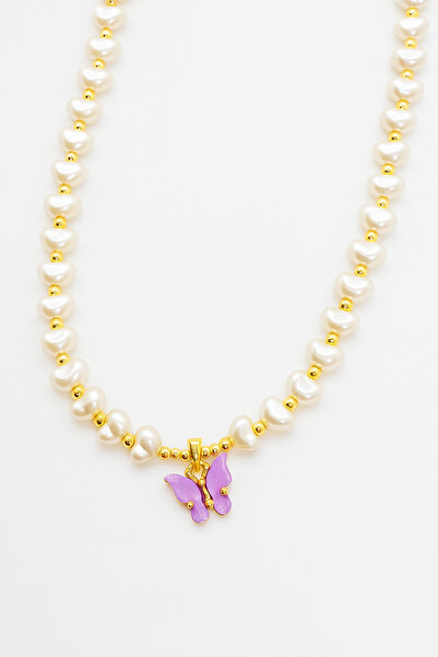 MakeWell İnci Boncuklu Kelebek ve Yonca Tasarımlı İnci Kolyeler