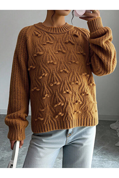 Knitoryx Women's Cherry Pattern Knitwear Sweater Knitted Crew Neck Soft (3 Colors)