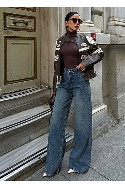 MADAME MELEK New Season Wide Leg Wide Leg Jeans Baggy