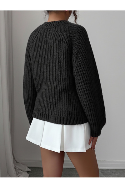 Knitoryx Women's Cherry Pattern Knitwear Sweater Knitted Crew Neck Soft (3 Colors)