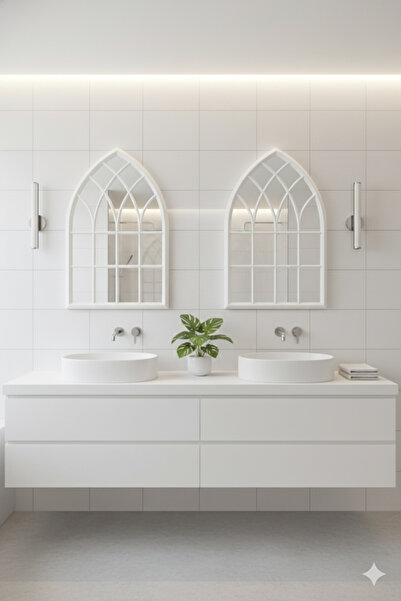 Generic Elegant mirror set with a luxurious frame, adding a touch of sophistication to any space. 92 x 51 cm