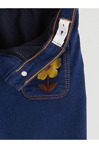 LC Waikiki Lcw Kids Floral Embroidered Girls' Jean Pants