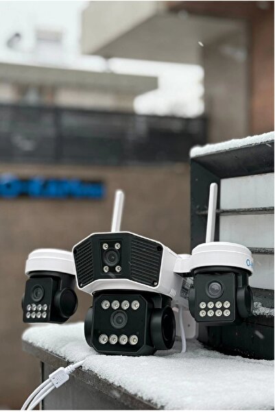 O-KAM 6064 4 Kamera 4 lens 12MP WİFİ Güvenlik Kamerası Gece Görüşlü İnsan Alg...