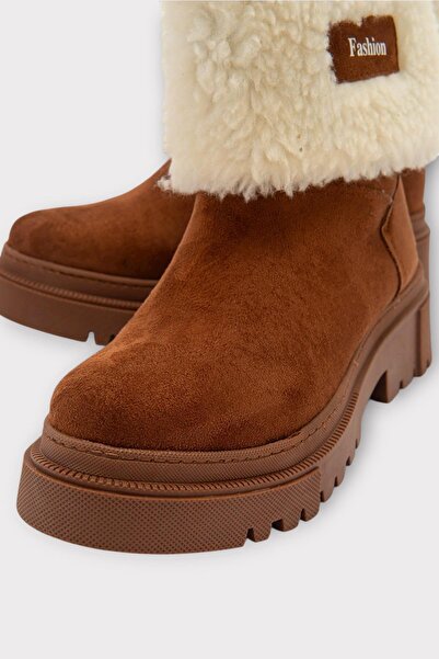 Liger Γυναικείες μπότες με χοντρή σόλα από σουέτ TABA