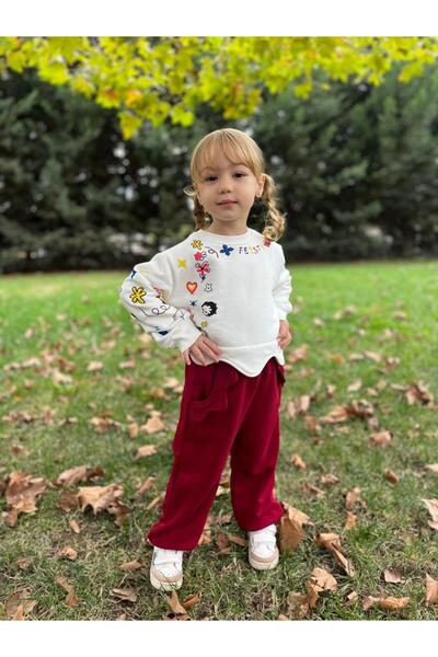 WİKİBOOM Girl's 3 Thread Bottom and Top Set