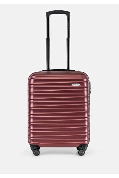 Wittchen Men's ABS Cabin Suitcase with Ribbing Burgundy Burgundy ABS