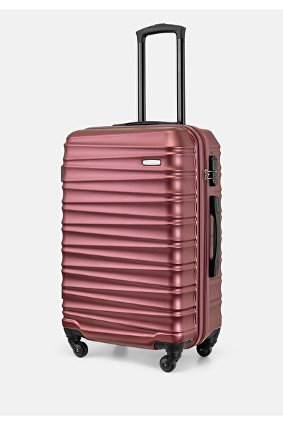 Wittchen Men's Medium Ribbed ABS Suitcase Burgundy Burgundy ABS