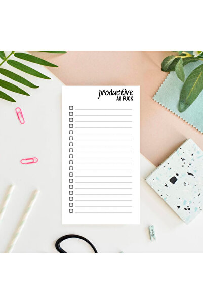 BUNILU Planner Productiv as F**k, 50 pages, 9x16cm, black and white