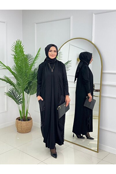 Valens Butik File Vest Set Pocketed Hijab Dress Sida