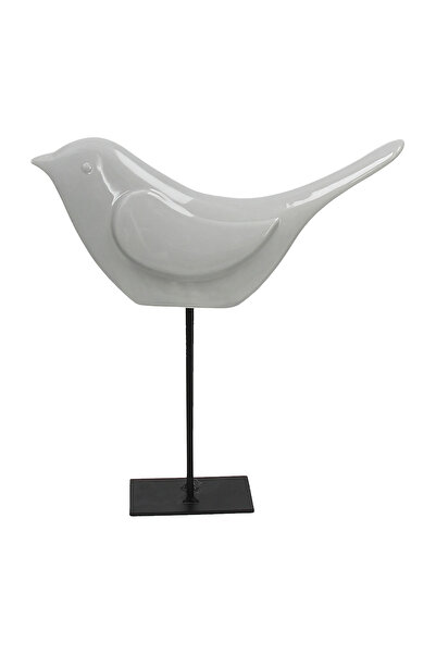 Tognana Bird Decoration H30 cm Gray Porcelain