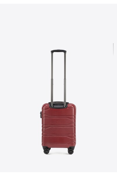 Wittchen Men's Cabin Suitcase made of polycarbonate, embossed red, red polycarbonate