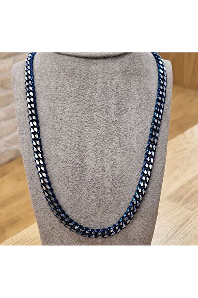 AKSESUARIM Men's Authentic Steel Gourmet Chain Necklace