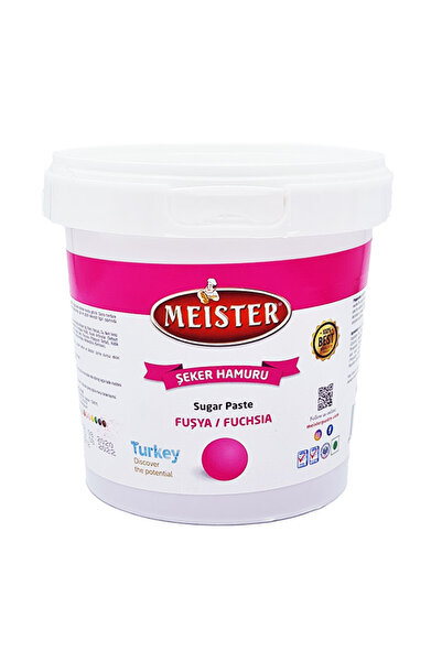 Top Ingrediente Sugar Paste - Meister - Modeling & Coating - Bucket - 1 Kilogram - Color - Fuchsia - F