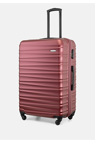 Wittchen Men's Large ABS Suitcase with Ribbing Burgundy Burgundy ABS