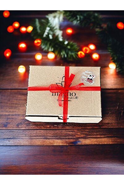 magnocandles Yılbaşı Chrismas Yeni yıl 2’li yeşil Mum Geyik Kurabiye adam