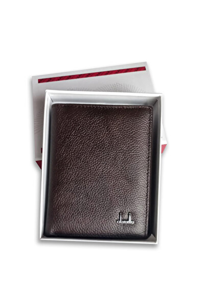 qianxilu Men's Genuine Leather Wallet - Brown - Elegant, Practical and Durable