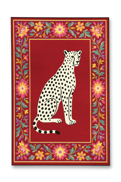 Rugs Modern Halı سجادة موسو زرقاء بنفسجية اللون بنمط زهور عرقية منسوجة بقاعدة...