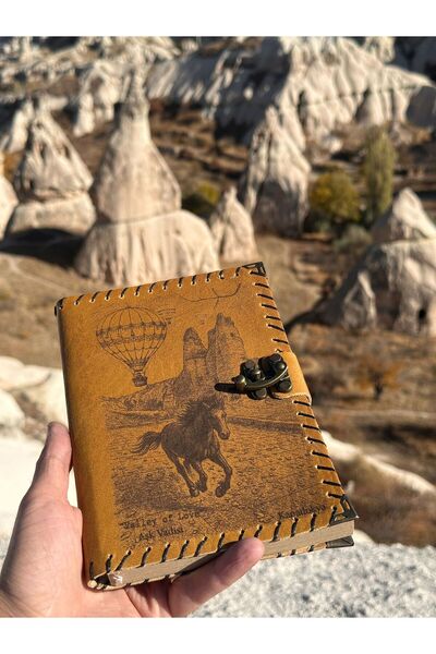 zarif atölye دفتر ملاحظات جلدي بتصميم كابادوكيا