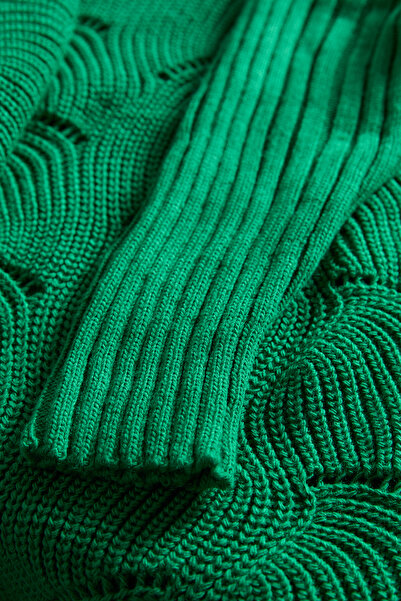 Knitoryx Desénové mini pletené šaty, pletený základní tunikový svetr (4 živé barvy)