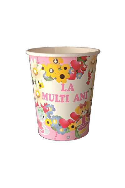 Mirific Party Set de 8 pahare de hârtie multicolore, 8,7 cm, ursuleț de pluș,...