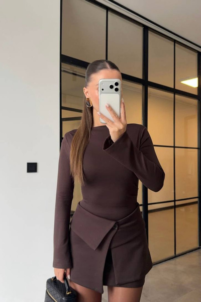 Love Fab Μίνι φόρεμα με λαιμόκοψη και φούστα 2 τεμαχίων