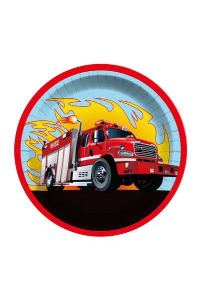 Mirific Party Set of 8 Multicolor Cake Plates, 18 cm, Truck, PZ3845