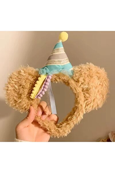 Madam Nora قبعة عيد الميلاد على شكل تاج دمية دب قطيفة - إكسسوار شعر ملون بتصم...