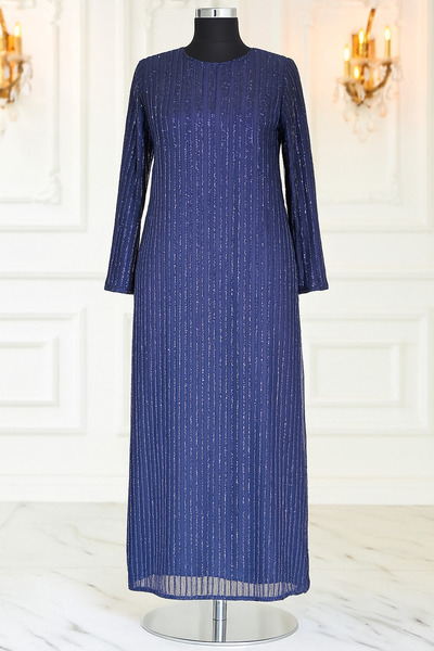 HESNA Plus Size Lined Mahi Lace Evening Dress