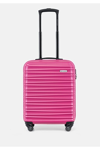 Wittchen Men's ABS Cabin Suitcase with Ribbing Pink ABS