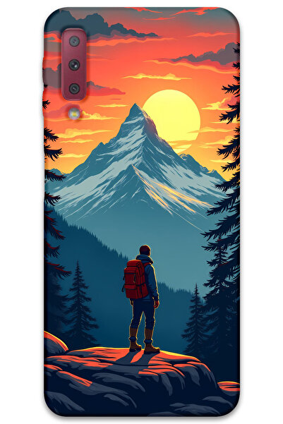 MRCİLETİSİM غطاء خلفي لهاتف سامسونج جالاكسي A7 2018 بنمط HD مطبوع - ايفرست