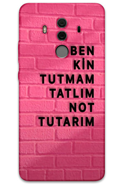 MRCİLETİSİM غطاء خلفي لهاتف هواوي ميت 10 برو بنمط HD مطبوع - مقاوم للعرق