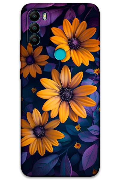 MRCİLETİSİM غطاء خلفي من جينرال موبايل GM 21 Plus Pattern مطبوع - زهرة صفراء