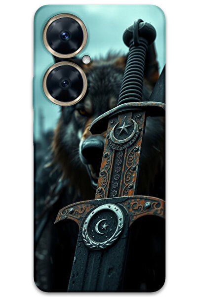 MRCİLETİSİM Huawei Nova 11I Compatible Case Hd Pattern Printed Back Cover - Moon Star Sword