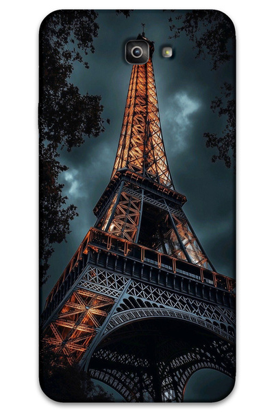 MRCİLETİSİM غطاء خلفي لهاتف سامسونج جالاكسي J7 برايم HD Pattern مطبوع - برج ايفل