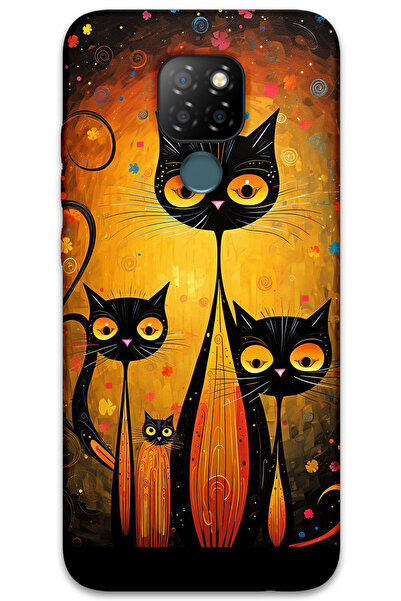 MRCİLETİSİM غطاء خلفي من جينرال موبايل GM 20 Case HD Pattern مطبوع - القطط