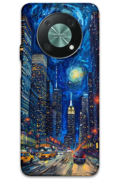 MRCİLETİSİM غطاء خلفي لهاتف هواوي نوفا Y90 بنمط HD مطبوع - شارع الفن