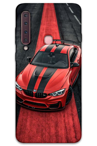 MRCİLETİSİM غطاء خلفي لهاتف سامسونج جالاكسي A9 2018 بنمط HD مطبوع - أحمر BW