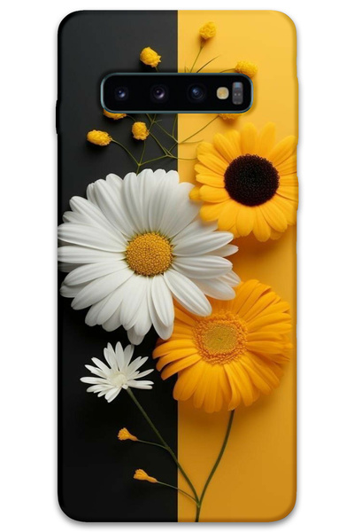 MRCİLETİSİM غطاء خلفي لهاتف سامسونج جالاكسي S10 بلس بنمط HD مطبوع - ديزي