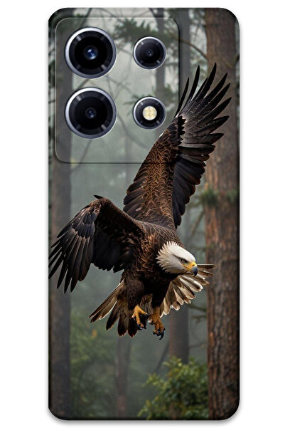 MRCİLETİSİM غطاء خلفي لهاتف انفينيكس نوت 30 VIP بنمط HD B مطبوع - النسر