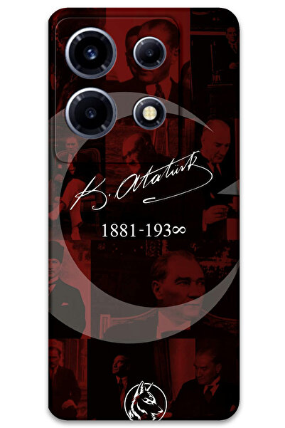 MRCİLETİSİM غطاء خلفي لهاتف انفينيكس نوت 30 VIP بنمط HD B مطبوع - نجمة أتاتورك