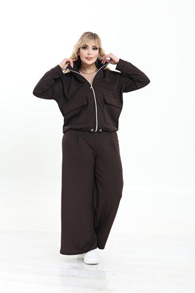 MJORA Modal Fabric Front Pleated Trousers & Adjustable Jacket Top and Bottom Set