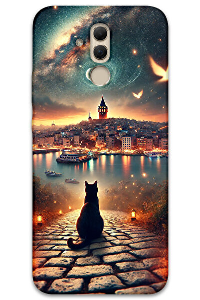MRCİLETİSİM غطاء خلفي لهاتف هواوي ميت 20 لايت بنمط HD مطبوع - قطة جالاتا