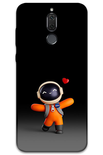 MRCİLETİSİM غطاء خلفي لهاتف هواوي ميت 10 لايت بنمط HD مطبوع - قلب رائد الفضاء