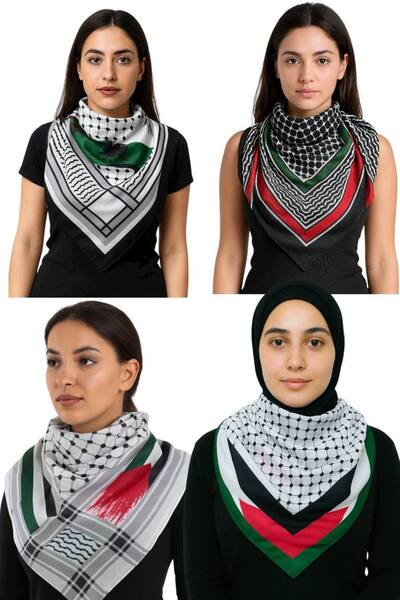 ALDAIYR 4 Pieces of 100/100 Santa Palestine Flag