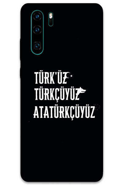 MRCİLETİSİM غطاء خلفي لهاتف هواوي P30 برو بنمط HD مطبوع - تركي